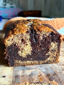 easy marbled banana bread