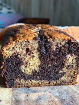 easy marbled banana bread