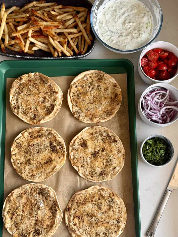 easy smashed chicken gyros