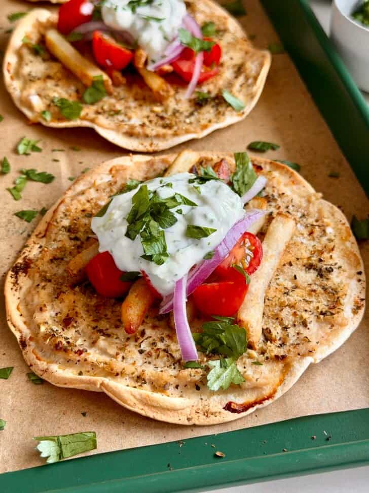 easy smashed chicken gyros