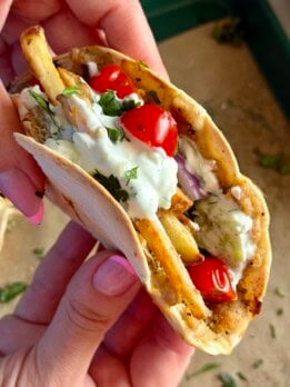 easy smashed chicken gyros