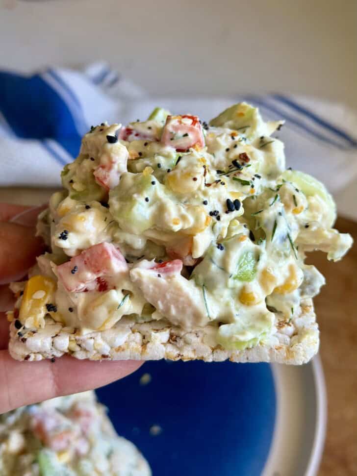 high protein creamy tuna cucumber salad