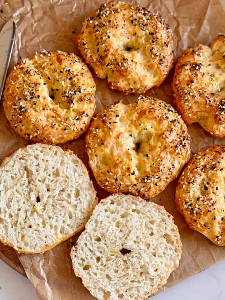 high protein cottage cheese bagels