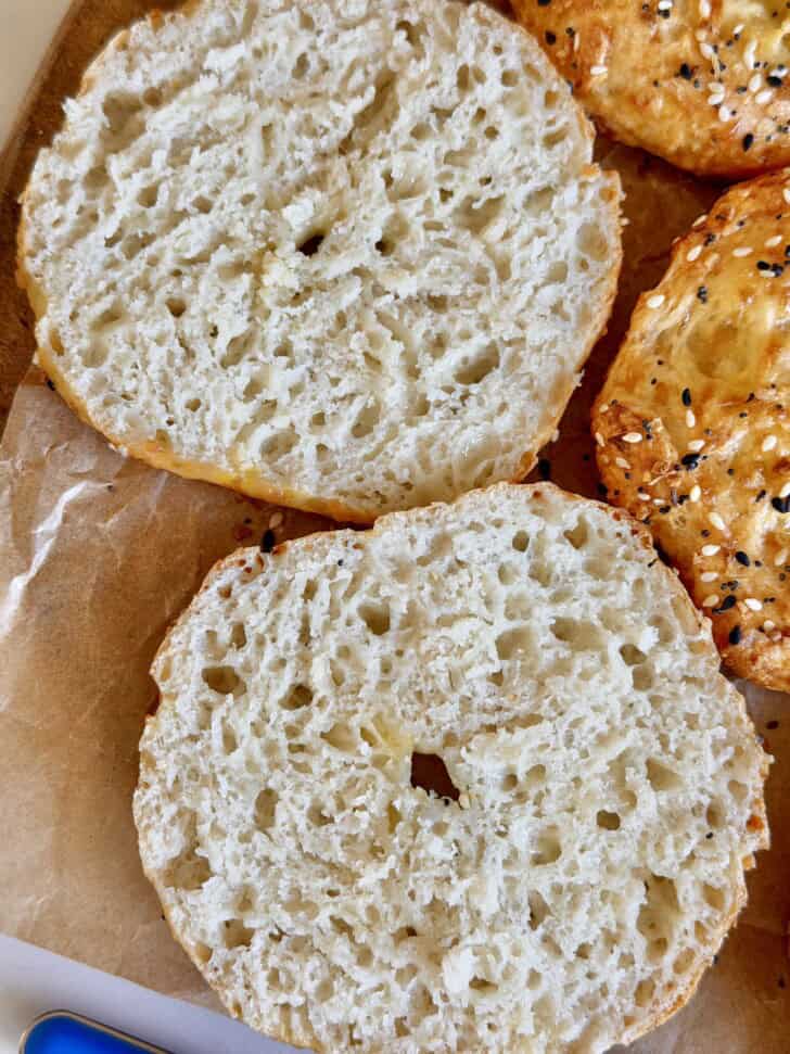 high protein cottage cheese bagels