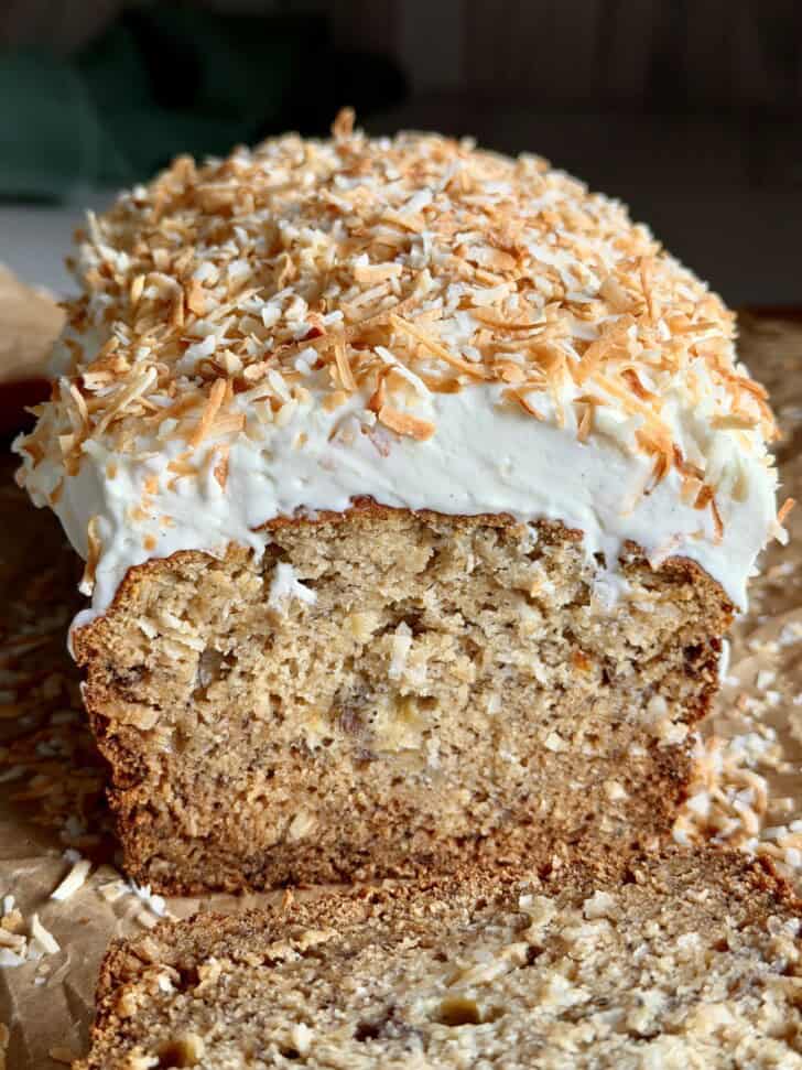 coconut cream banana bread