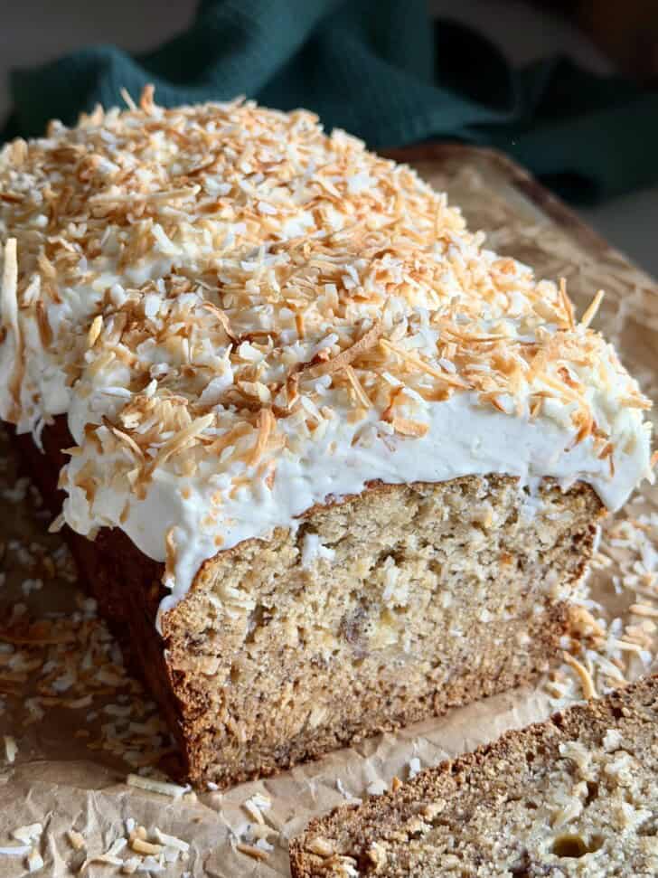coconut cream banana bread