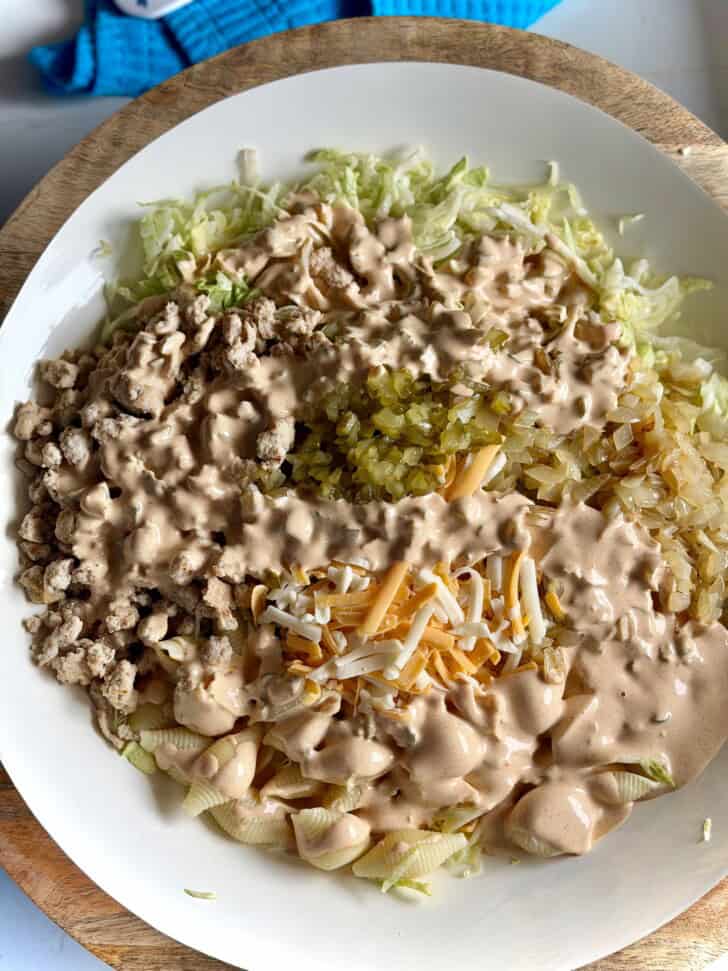 healthier big mac pasta salad