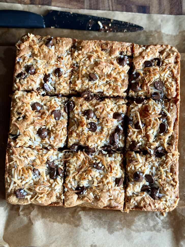 healthier coconut cookie bars