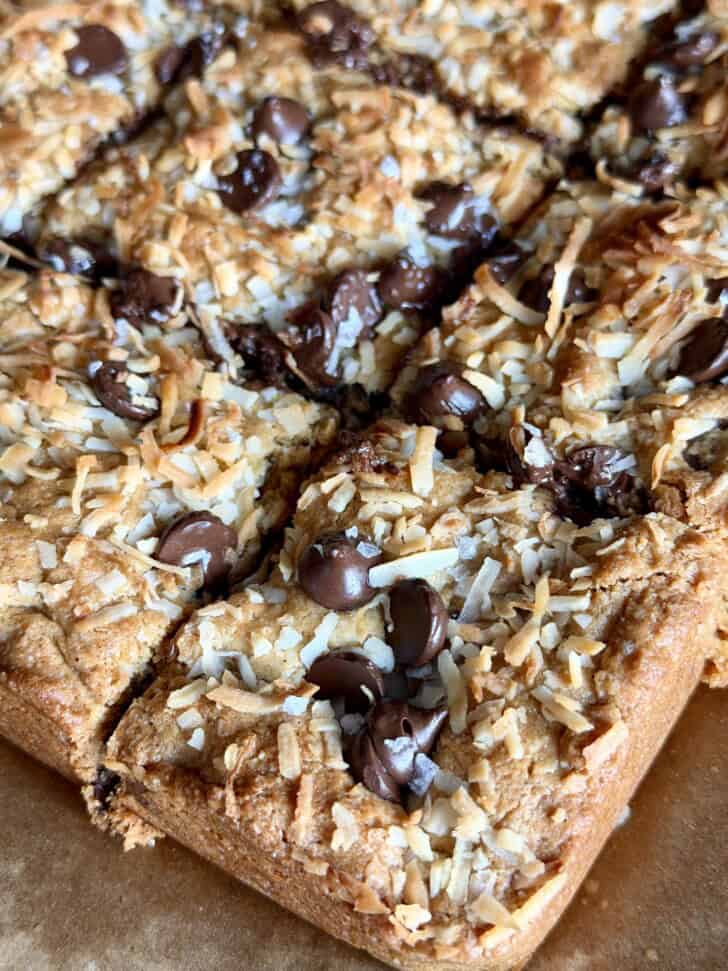 healthier coconut cookie bars