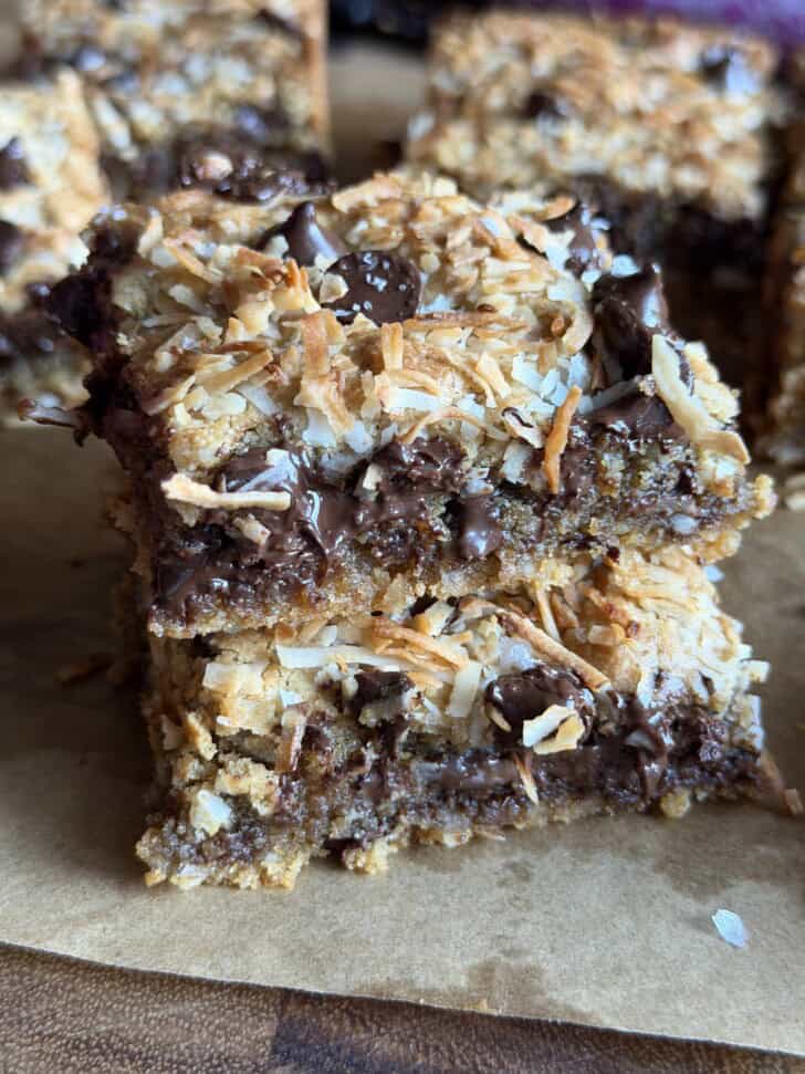 healthier coconut cookie bars