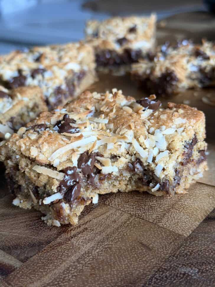 healthier coconut cookie bars