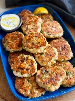 easy chicken zucchini feta fritters