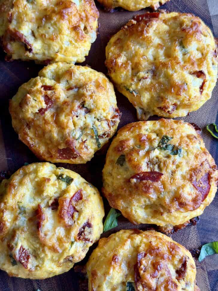 low carb pizza egg biscuits