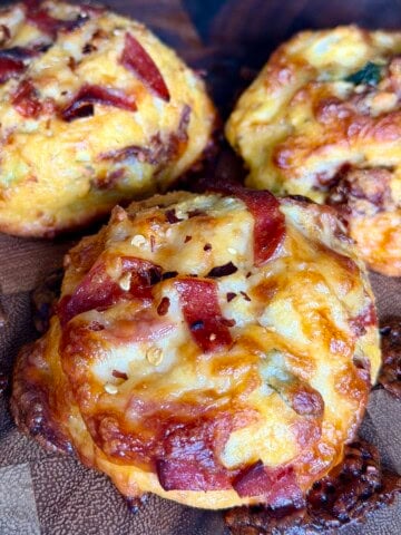 low carb pizza egg biscuits