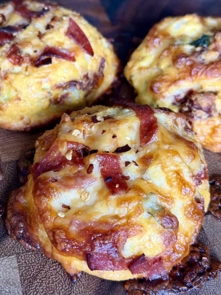 low carb pizza egg biscuits