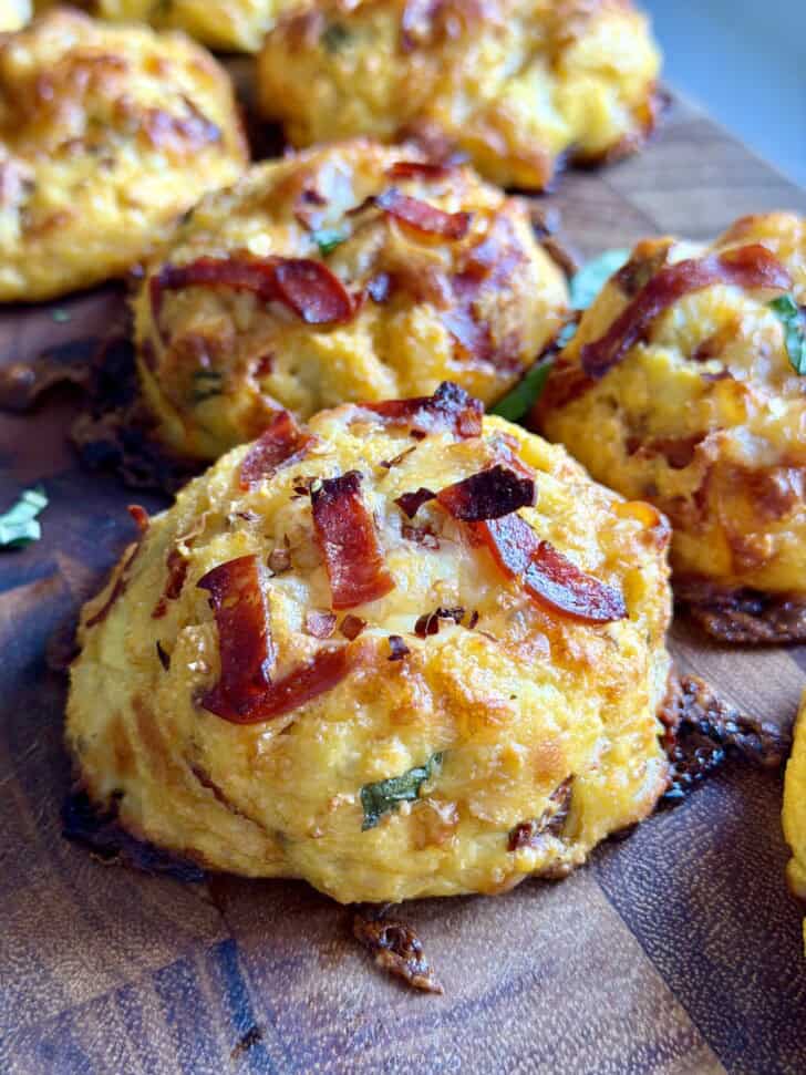 low carb pizza egg biscuits