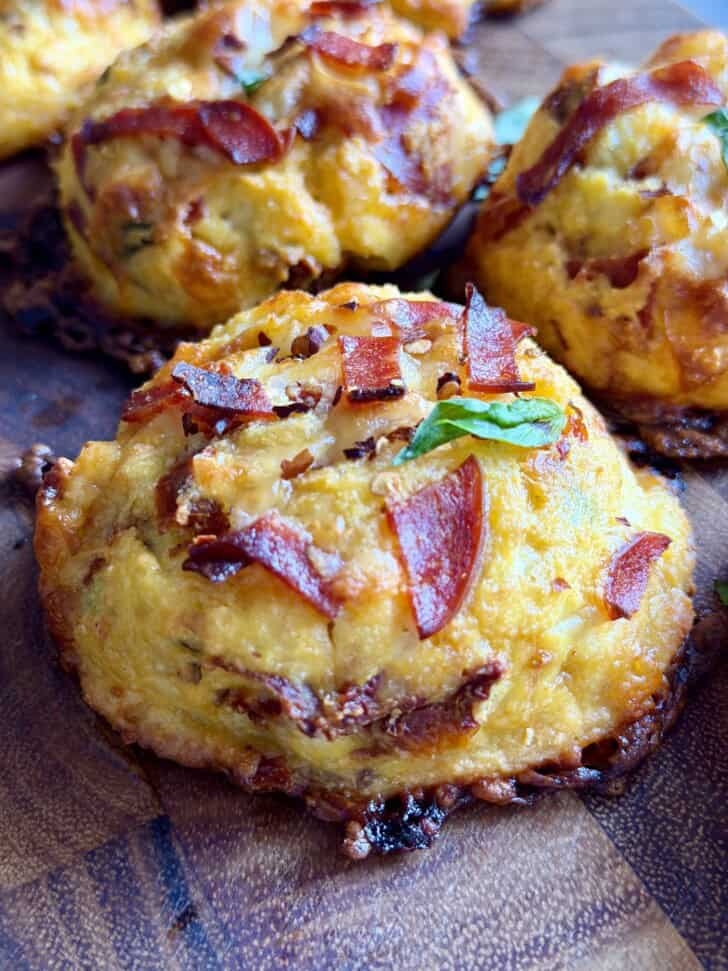 low carb pizza egg biscuits