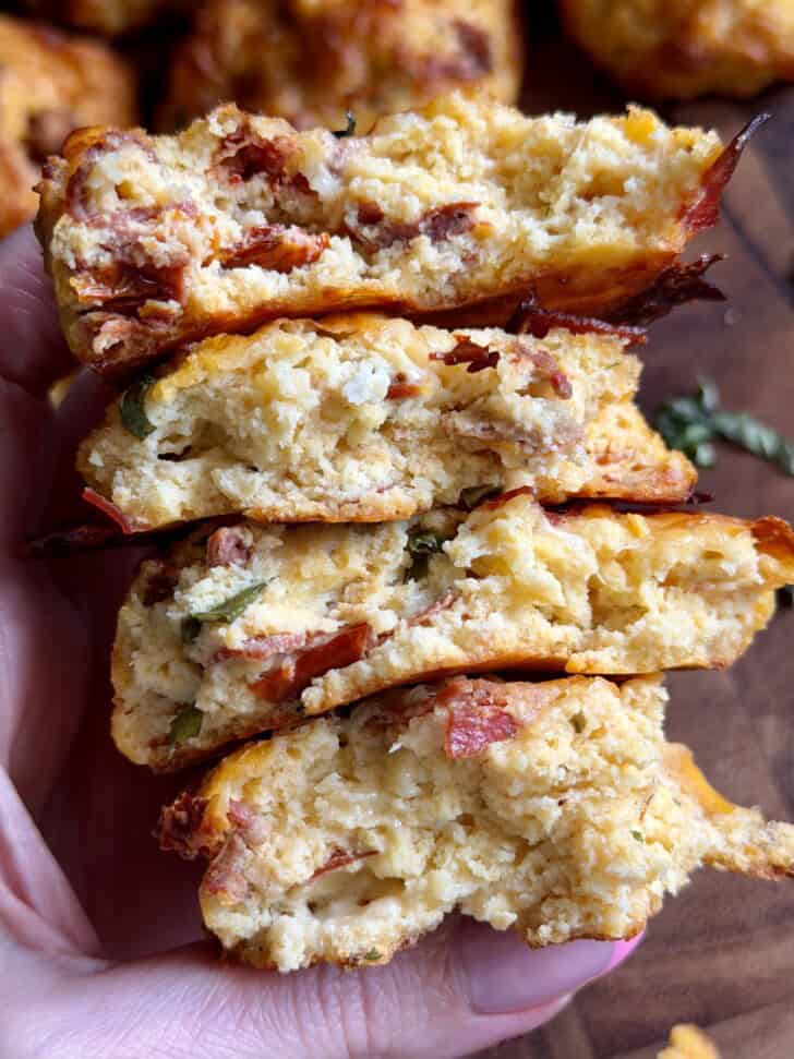 low carb pizza egg biscuits