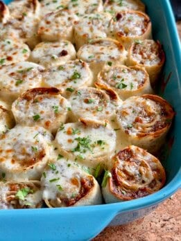 ground beef tortilla roll ups