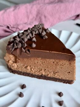 no bake triple chocolate cheesecake