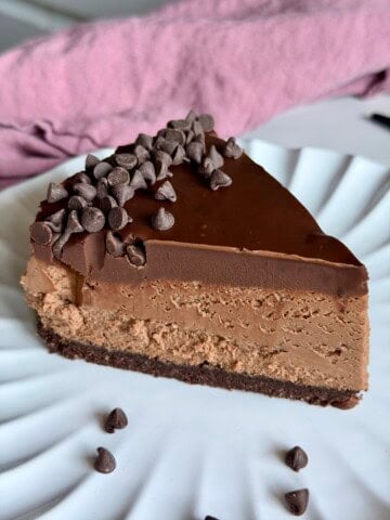 no bake triple chocolate cheesecake