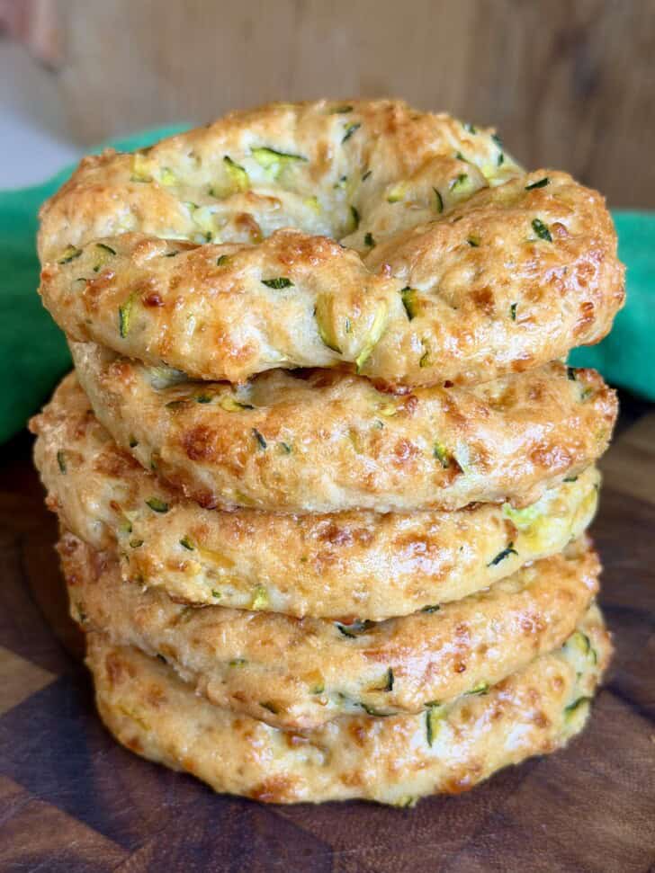 easy zucchini cottage cheese flagels