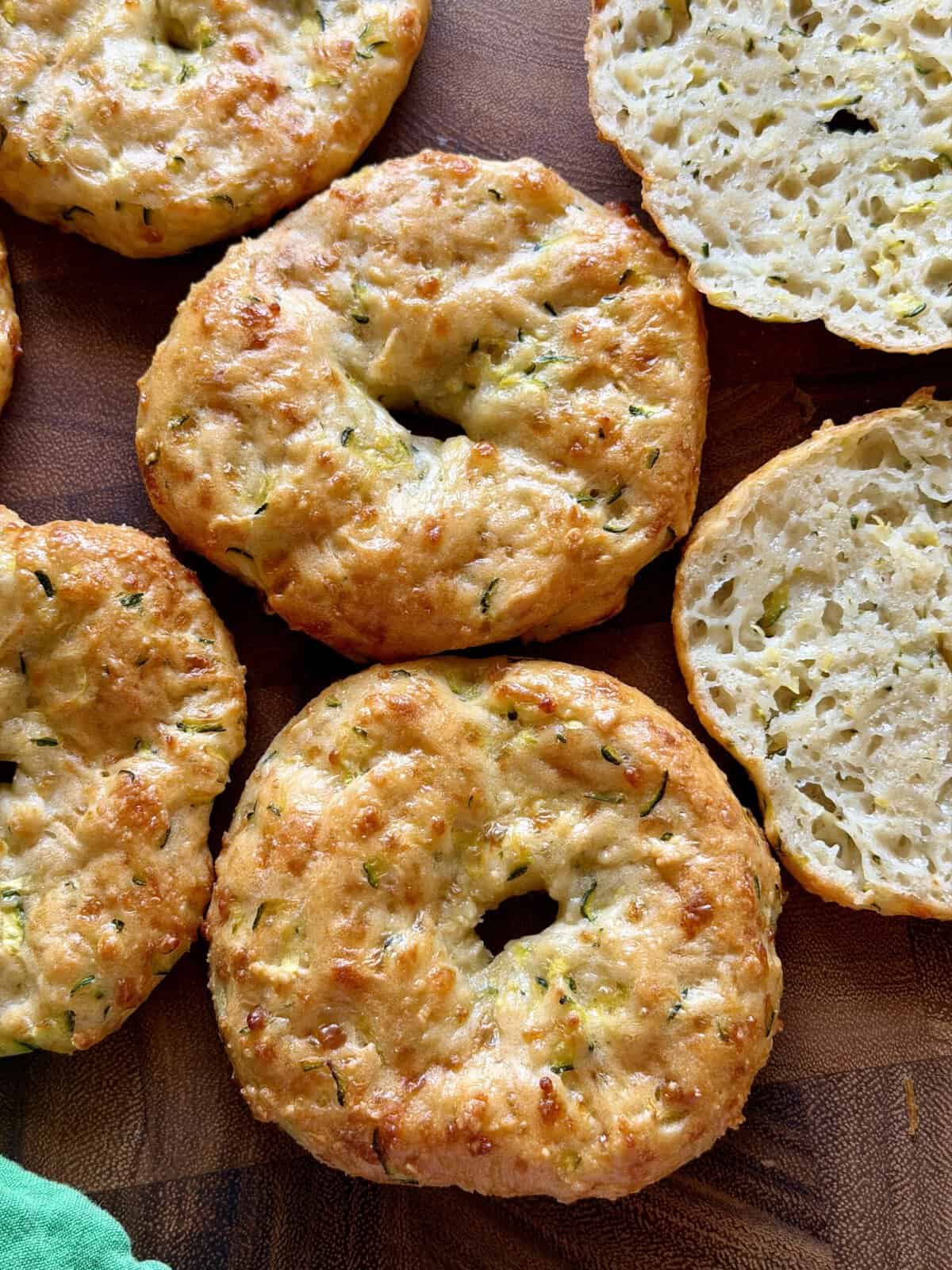 High Protein Zucchini Cottage Cheese Flagels (Flat Bagels)-image