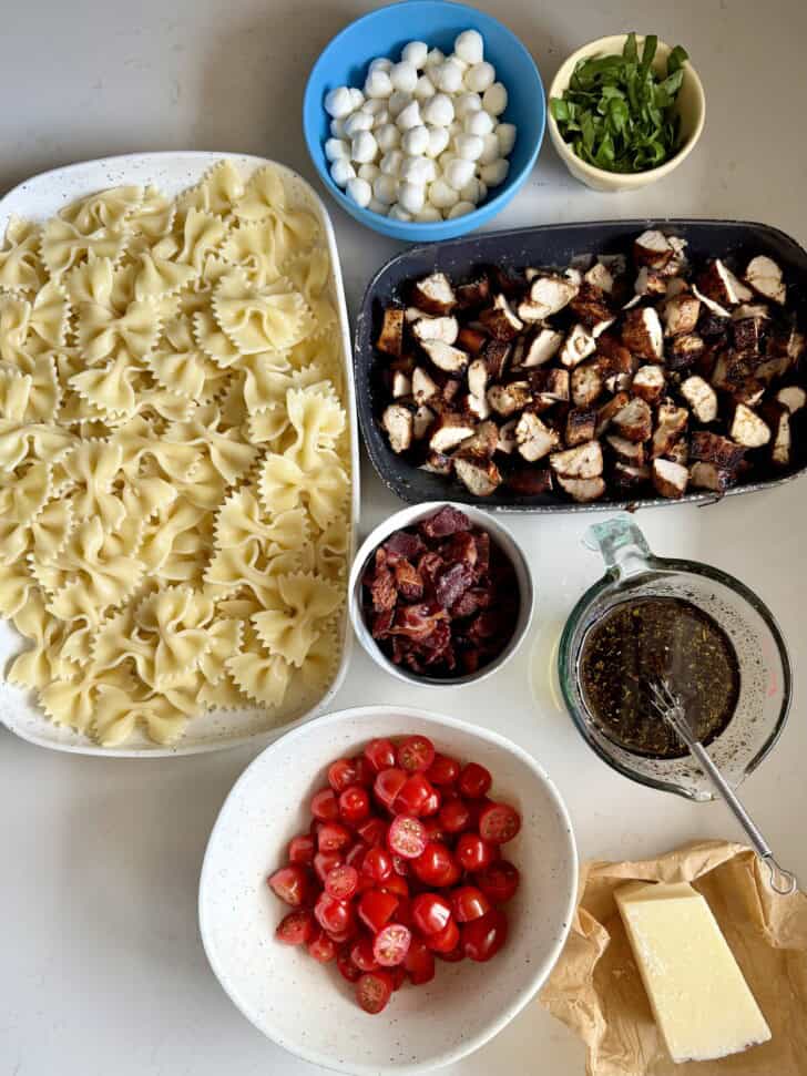 bruschetta chicken pasta salad