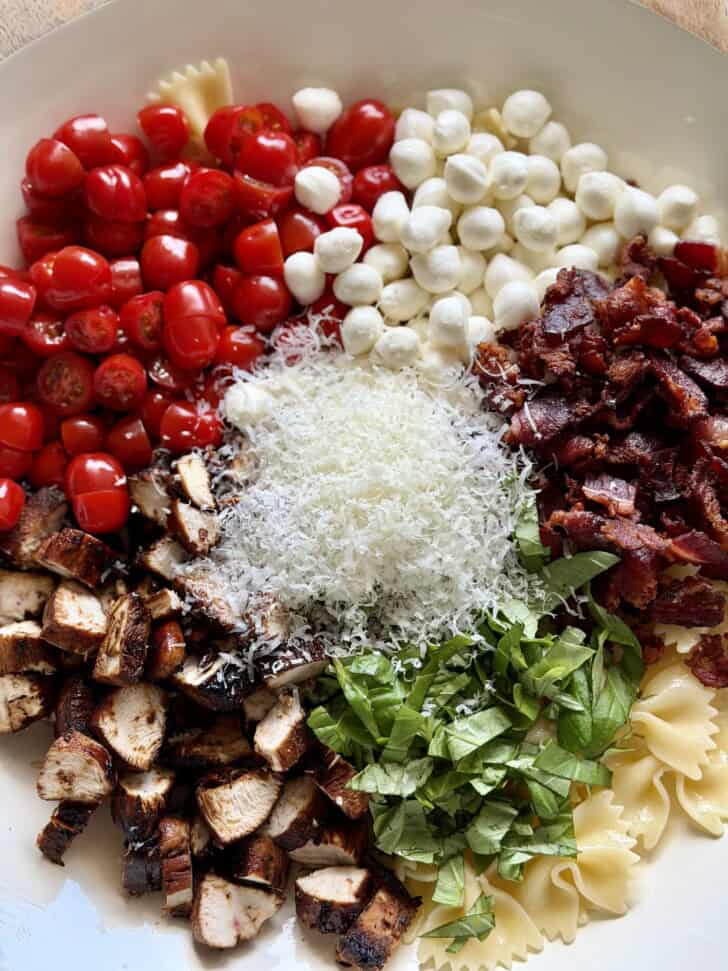 bruschetta chicken pasta salad