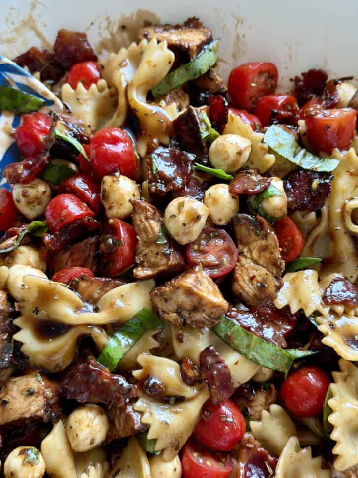 bruschetta chicken pasta salad