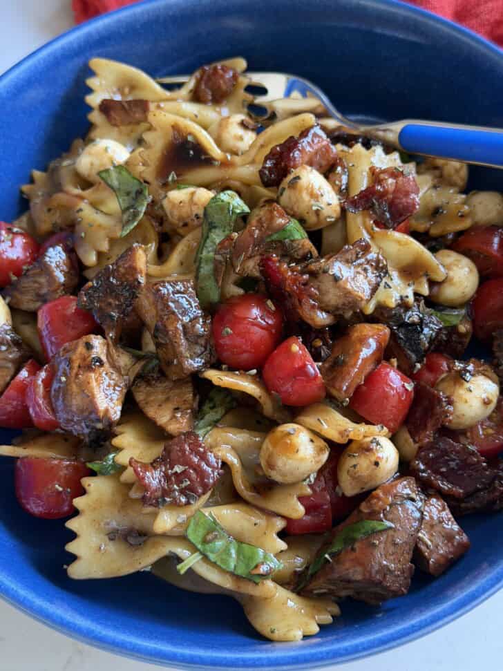 bruschetta chicken pasta salad