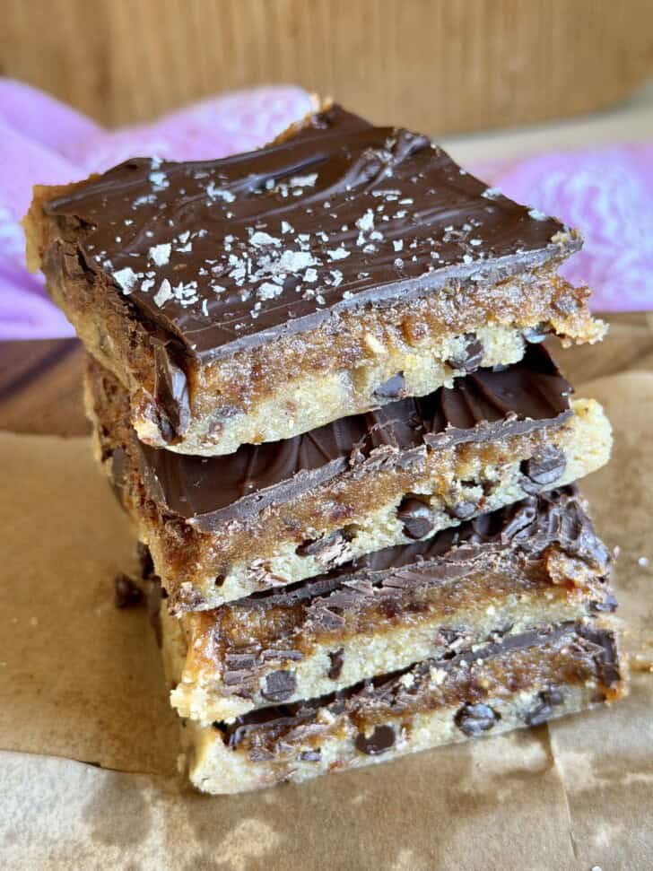 no bake healthier caramel cookie bars