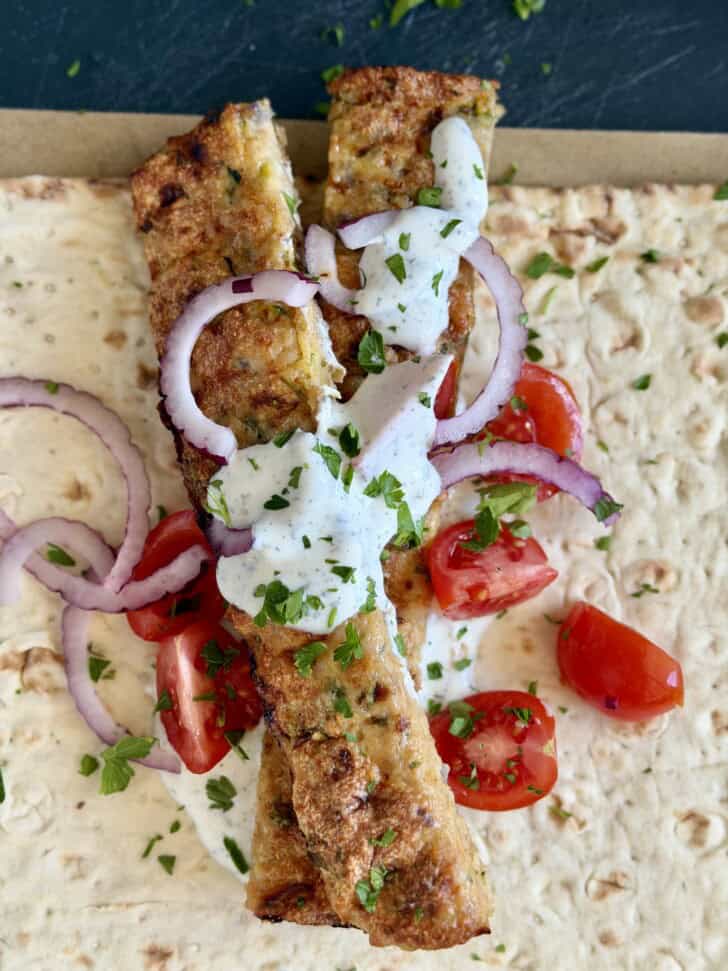 sheet pan chicken zucchini kebabs
