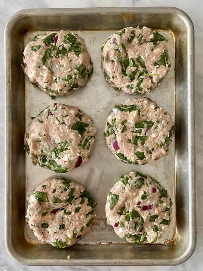 high protein greek style turkey burgers