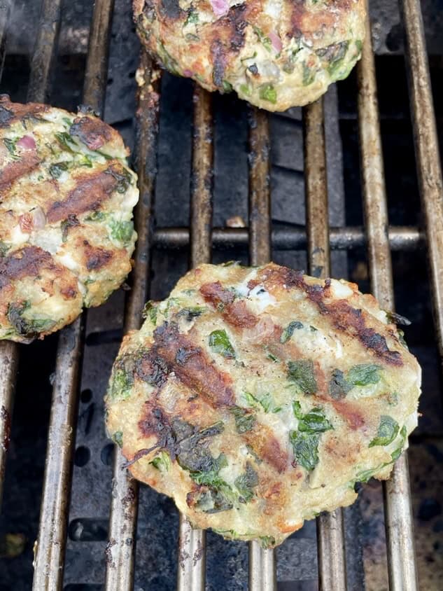 high protein greek style turkey burgers