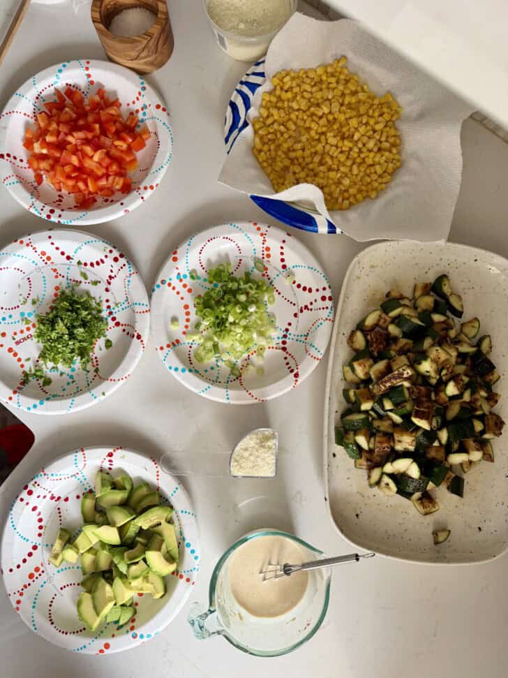 grilled zucchini street corn salad