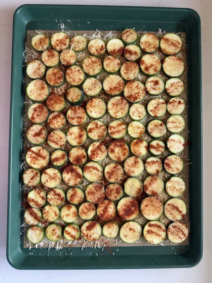 2 ingredient parmesan zucchini chips
