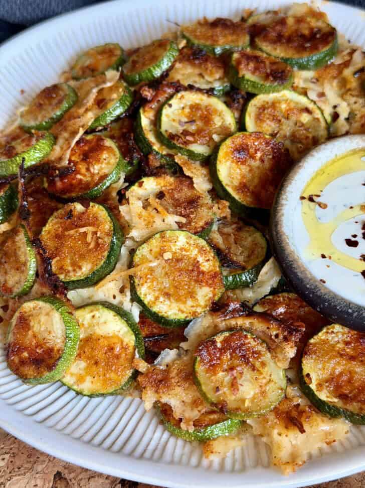 2 ingredient parmesan zucchini chips