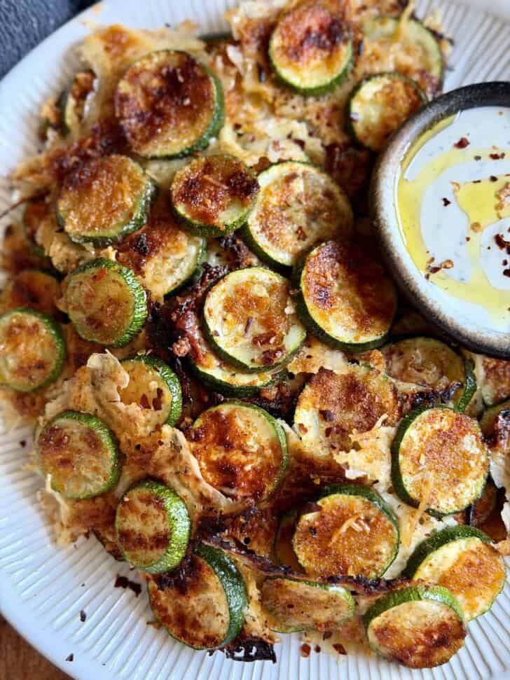 2 ingredient parmesan zucchini chips