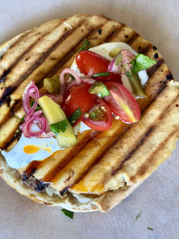 crispy lebanese beef wraps