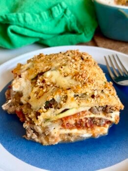low carb ground beef zucchini lasagna