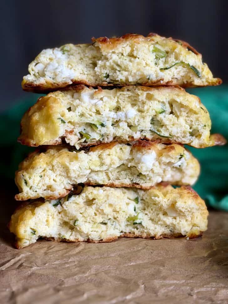 zucchini feta egg biscuits