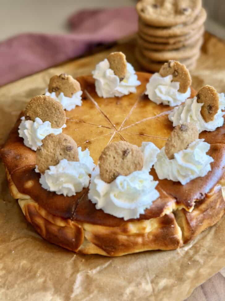 easy cookie basque cheesecake