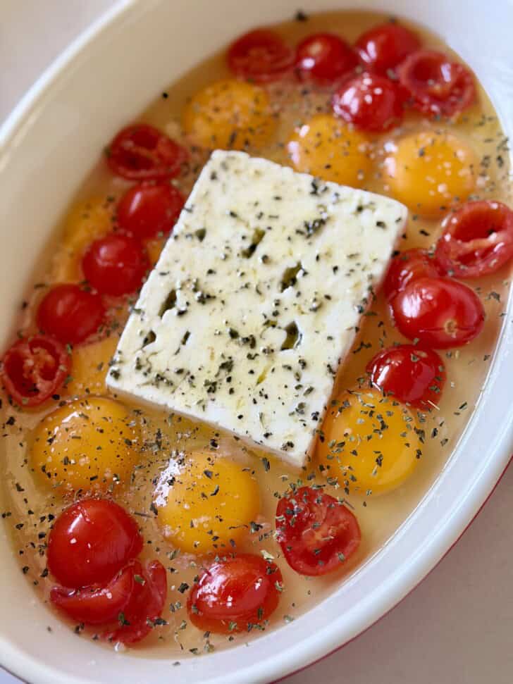 baked eggs with feta and tomato breakfast sandwiches